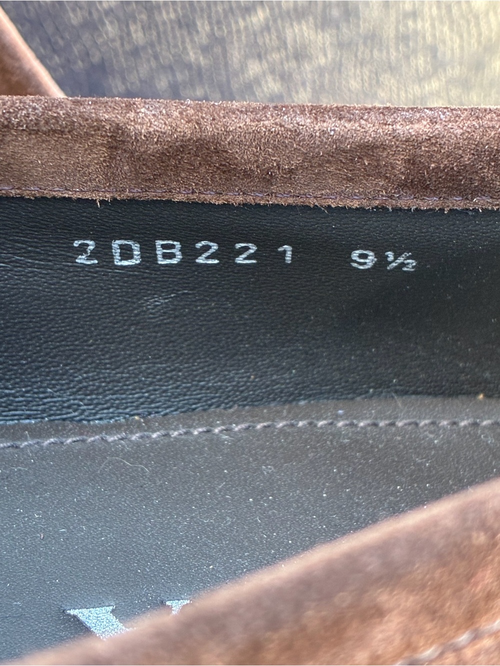 PRADA BROWN CALF SUEDE LOAFERS METAL TRIANGLE LOGO MEN’S SZ UK 9.5 / US 10.5 NEW - Picture 14 of 16